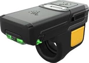 Ring Scanner Barcode Reader, Wearable Finger Scanner with LED Display, Wireless Data Collector, Black/Yellow