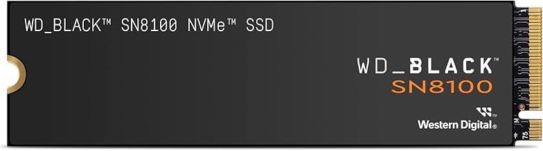 WD_BLACK 4TB SN8100 NVMe SSD Internal Solid State Drive - Gen 5 PCIe 5.0x4, M.2 2280, Seq. Read Speeds Up to 14,900 MB/s, Best for AI Applications, Gaming, and Video Editing - WDS400T1X0M