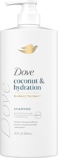 Dove Shampoo Coconut & Hydration for Dry Hair with Bio-Protein Care Technology and Coconut Oil 28 Fl Oz