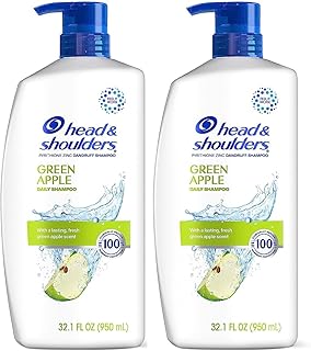 Head & Shoulders Dandruff Shampoo, Clinically Proven Anti Dandruff & Scalp Care Treatment, Fresh Green Apple Scent, Paraben-Free, 32.1 Fl Oz Each, 2 Pack
