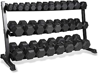 CAP Barbell Dumbbell Set with Rack | Multiple Options 280 lb, 550 lb & 1200 lb